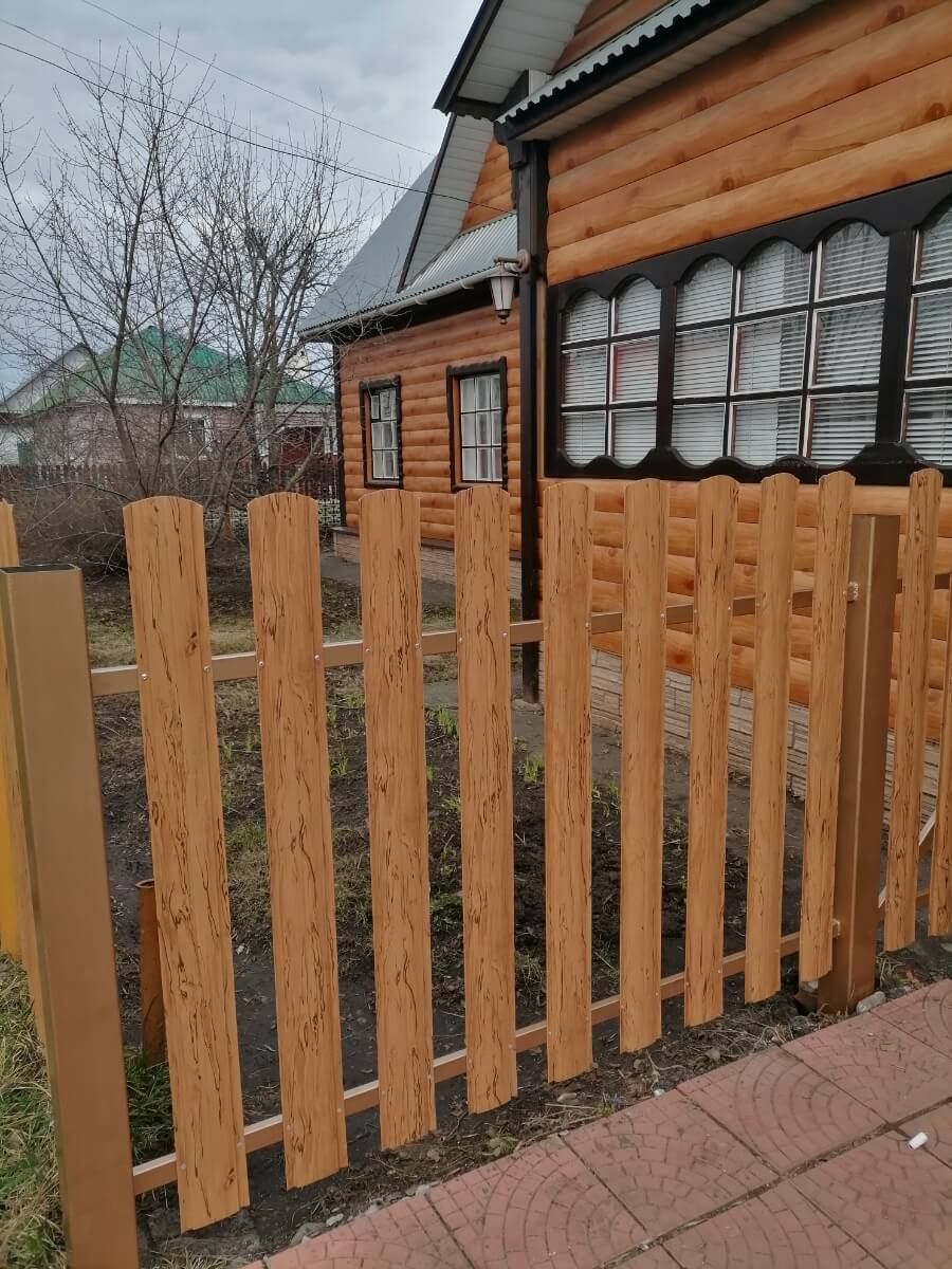 Забор из металлического штакетника 19м Кипарис 2xPrintech двусторонний в Джанкое