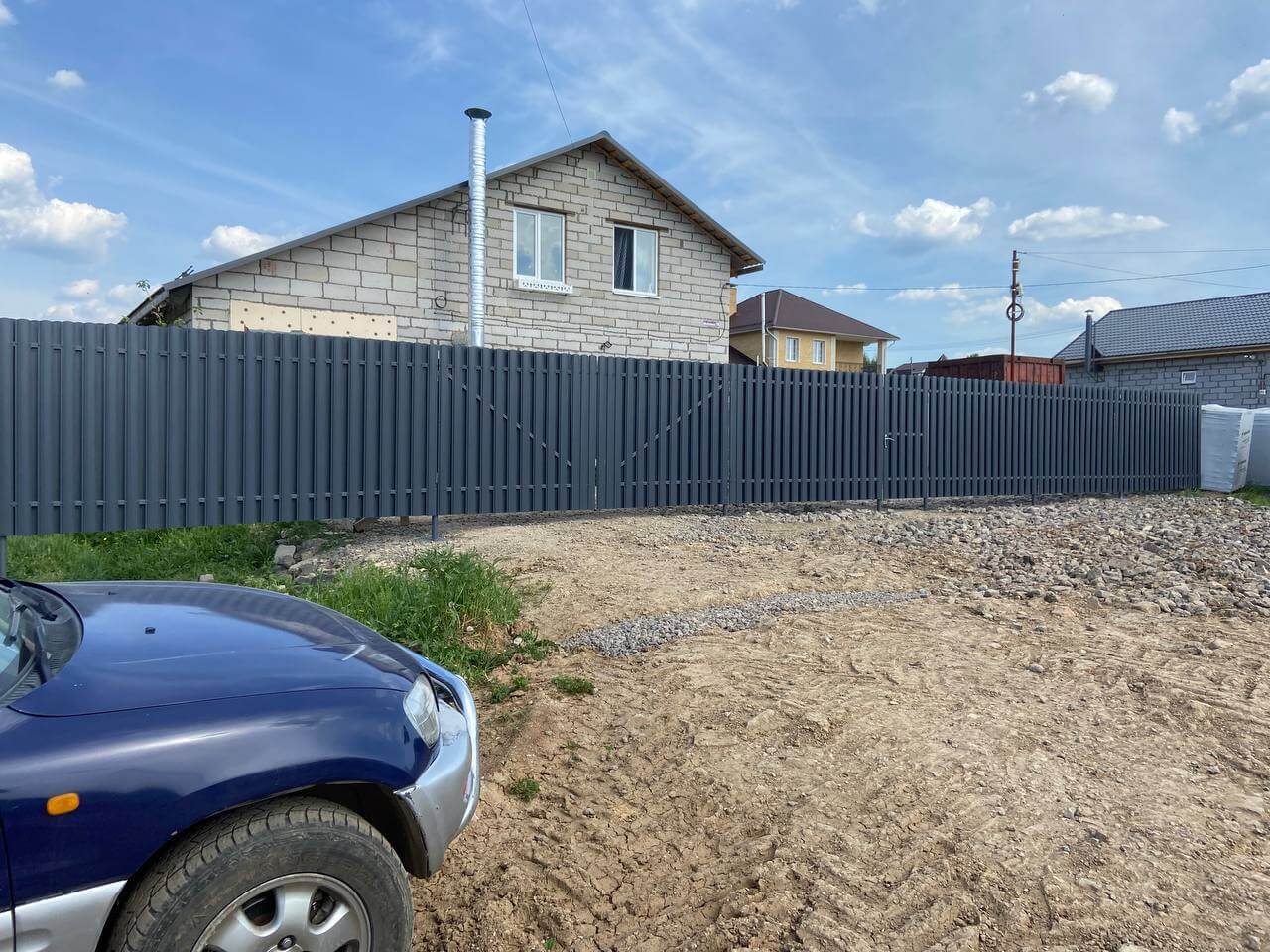 Забор из евроштакетника 16м RAL7024 Серый Графит фото 5 в Джанкое