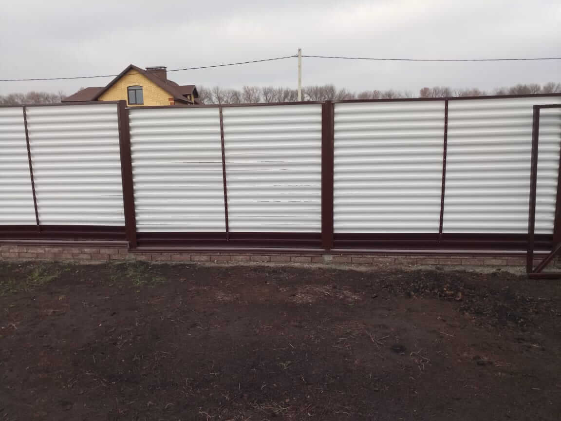 Забор-жалюзи 22м RAL9003/9003 Белый двусторонний фото 1 в Джанкое