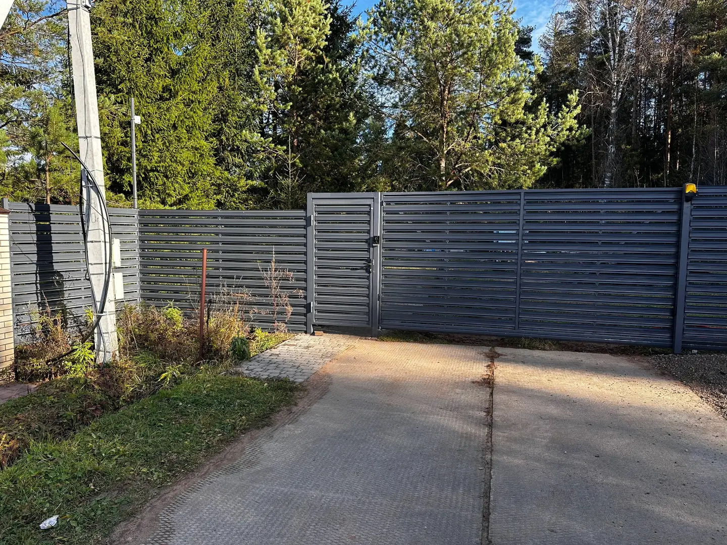Забор-ранчо из евроштакетника 10м RAL7024 Серый Графит фото 1 в Джанкое